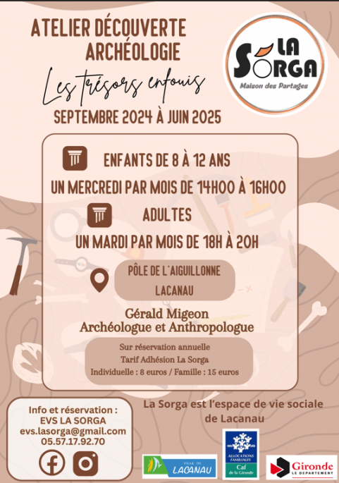 septembre a juin atelier archeologie